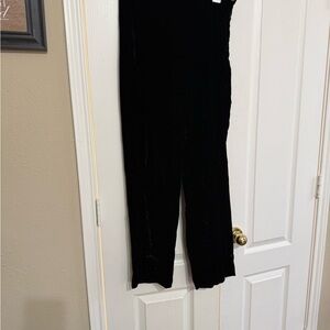 Soft Surroundings Black Velvet Trousers
